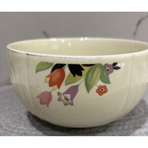 Vtg Hall Superior Quality Kitchenware Crocus Pattern 6” Bowl 1930s  UV Glaze